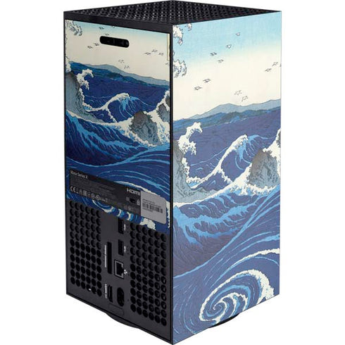 View of the Naruto whirlpools at Awa by Hiroshige XBox Series X Digital Edition Console Skin
